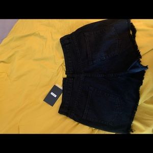 Black Denim shorts with rips